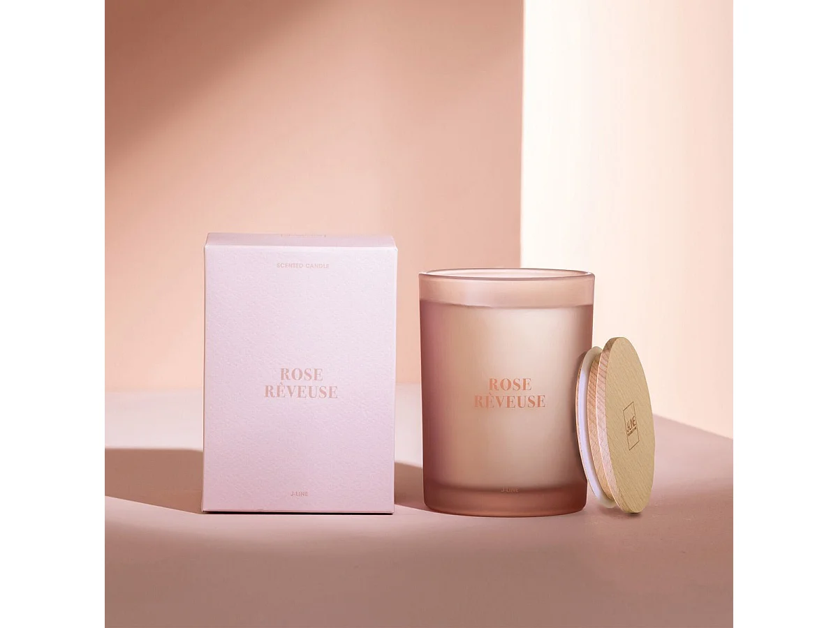 Bougie Parfumée "Accords Essentiels" 12cm Rose Rêveuse