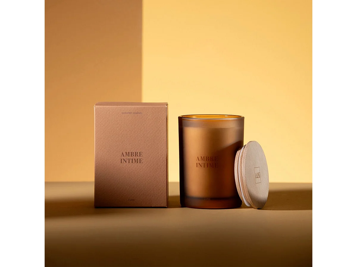 Bougie Parfumée "Accords Essentiels" 12cm Ambre Intime