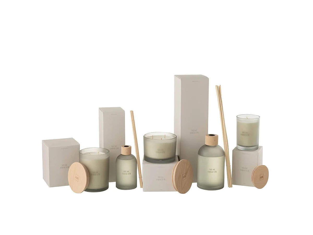 Bougie Parfumée "Accords Essentiels" 12cm Musc Obscur