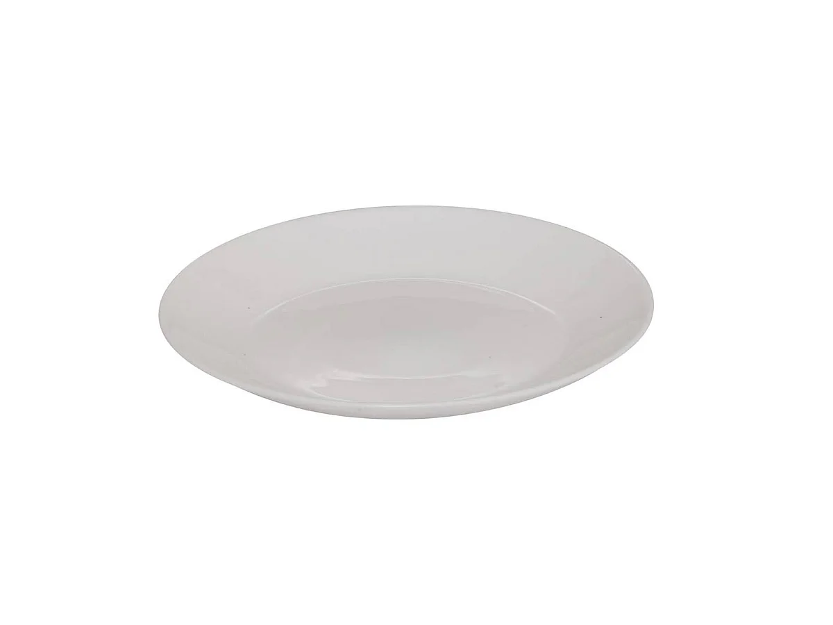 Lot de 6 Assiettes à Dessert en Verre "Louise" 18cm Blanc