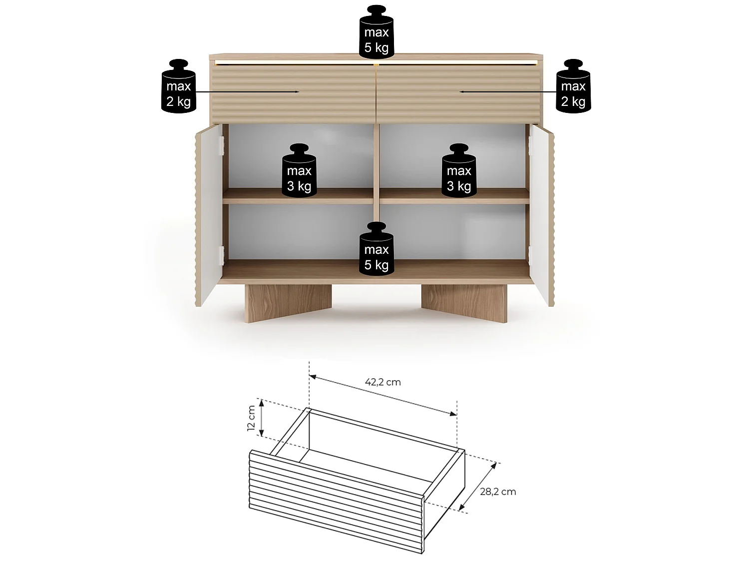 Dressoir, 103 cm – Semi