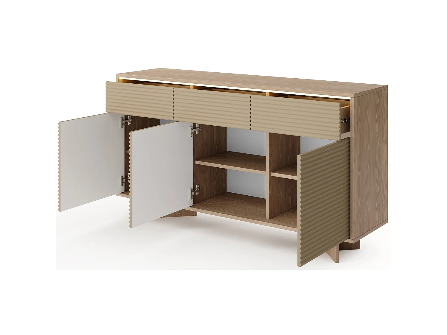 Commode - 153 cm - Chêne - Semi