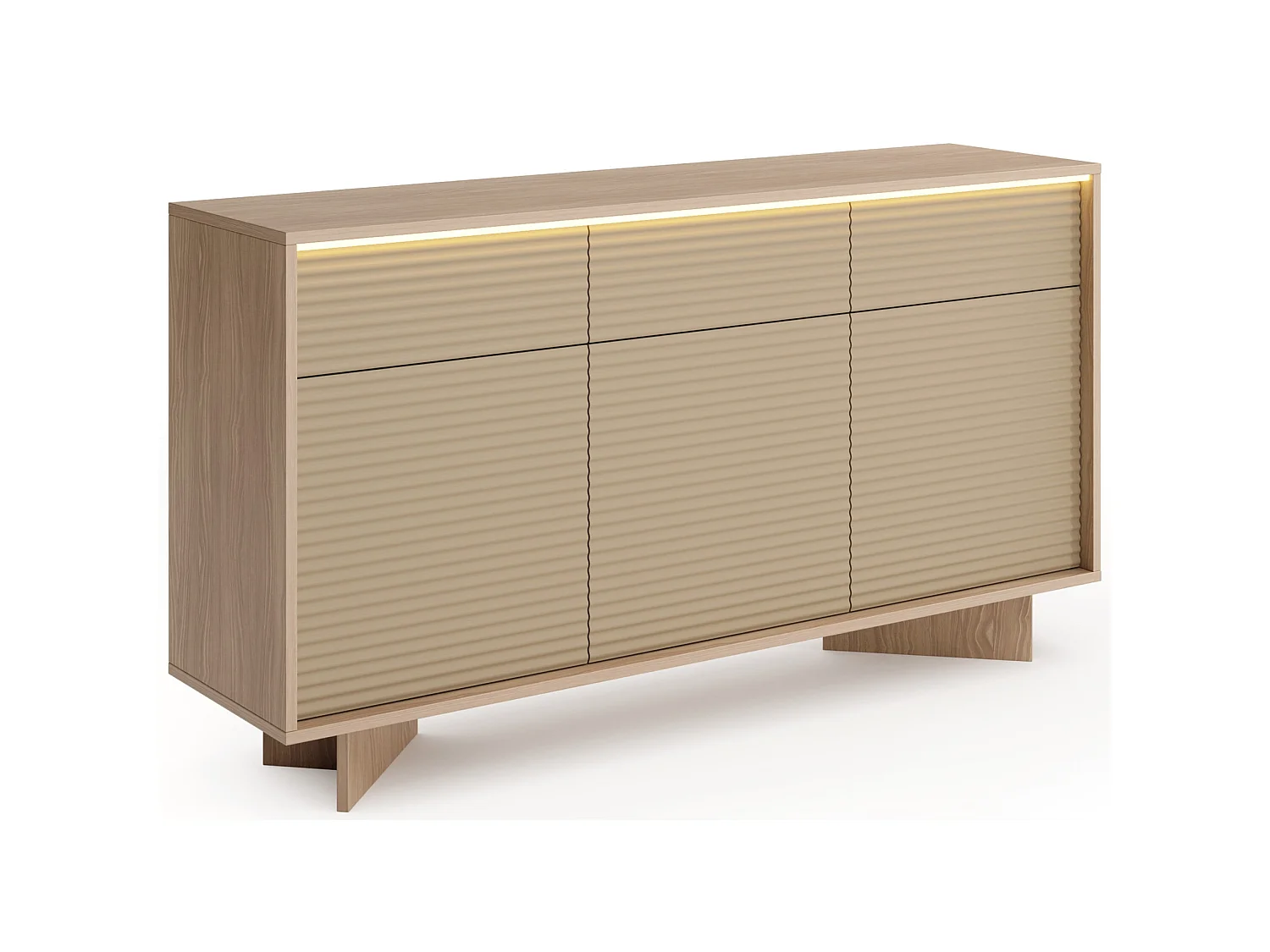 Commode - 153 cm - Chêne - Semi