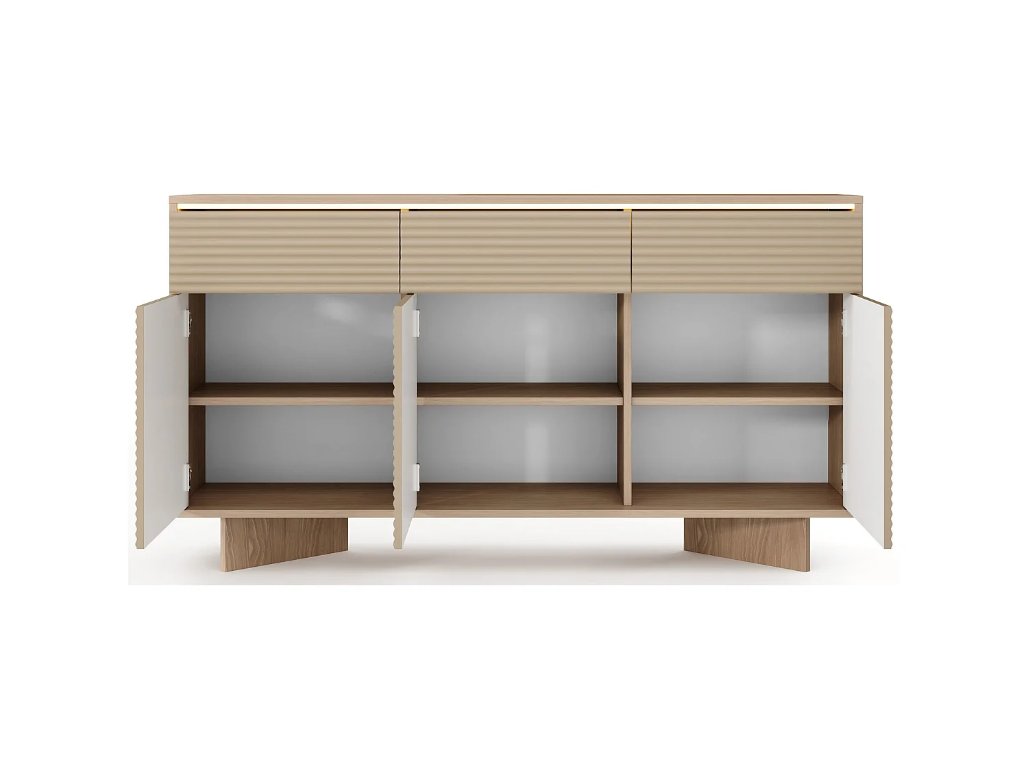 Commode - 153 cm - Chêne - Semi