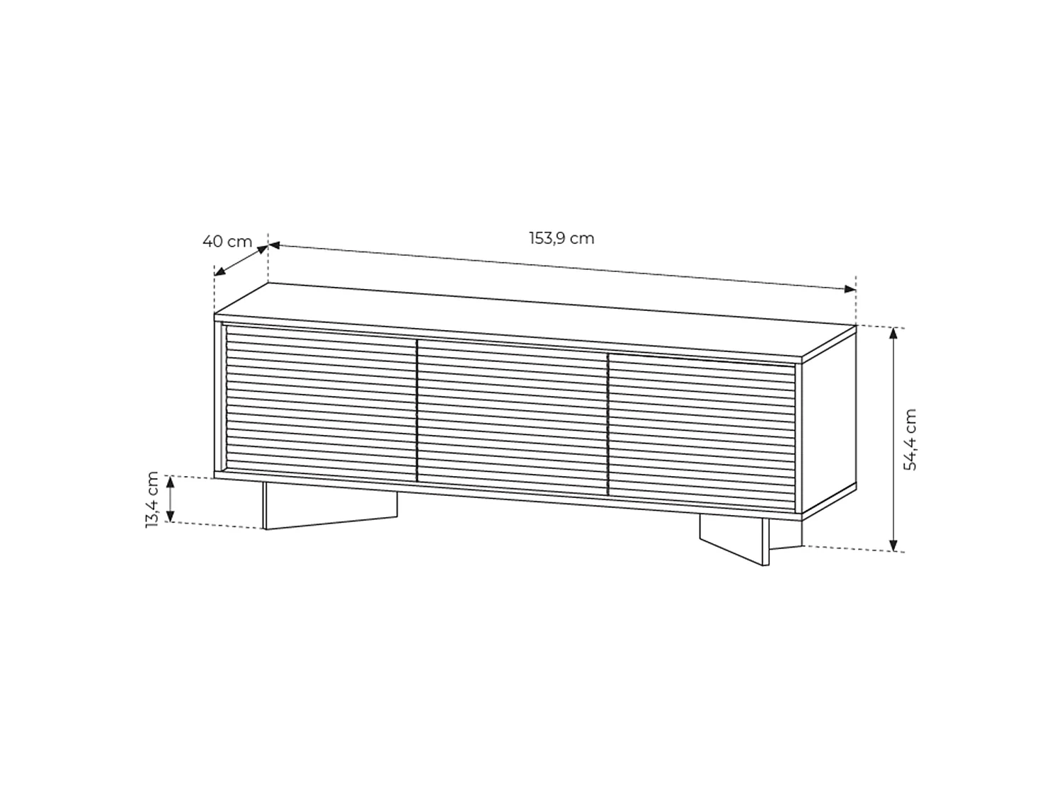TV-meubel, 153 cm – Semi