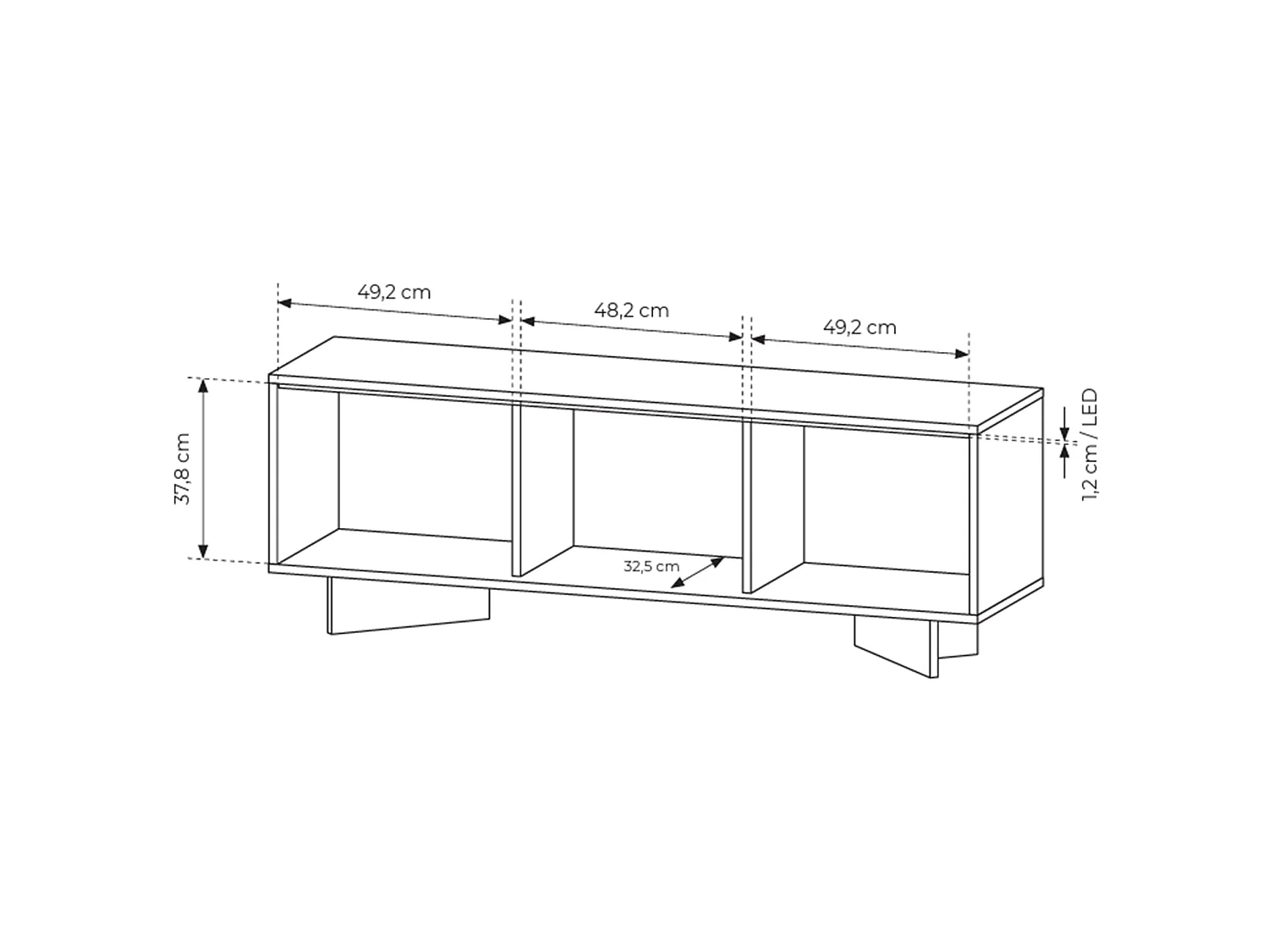 TV-meubel, 153 cm – Semi
