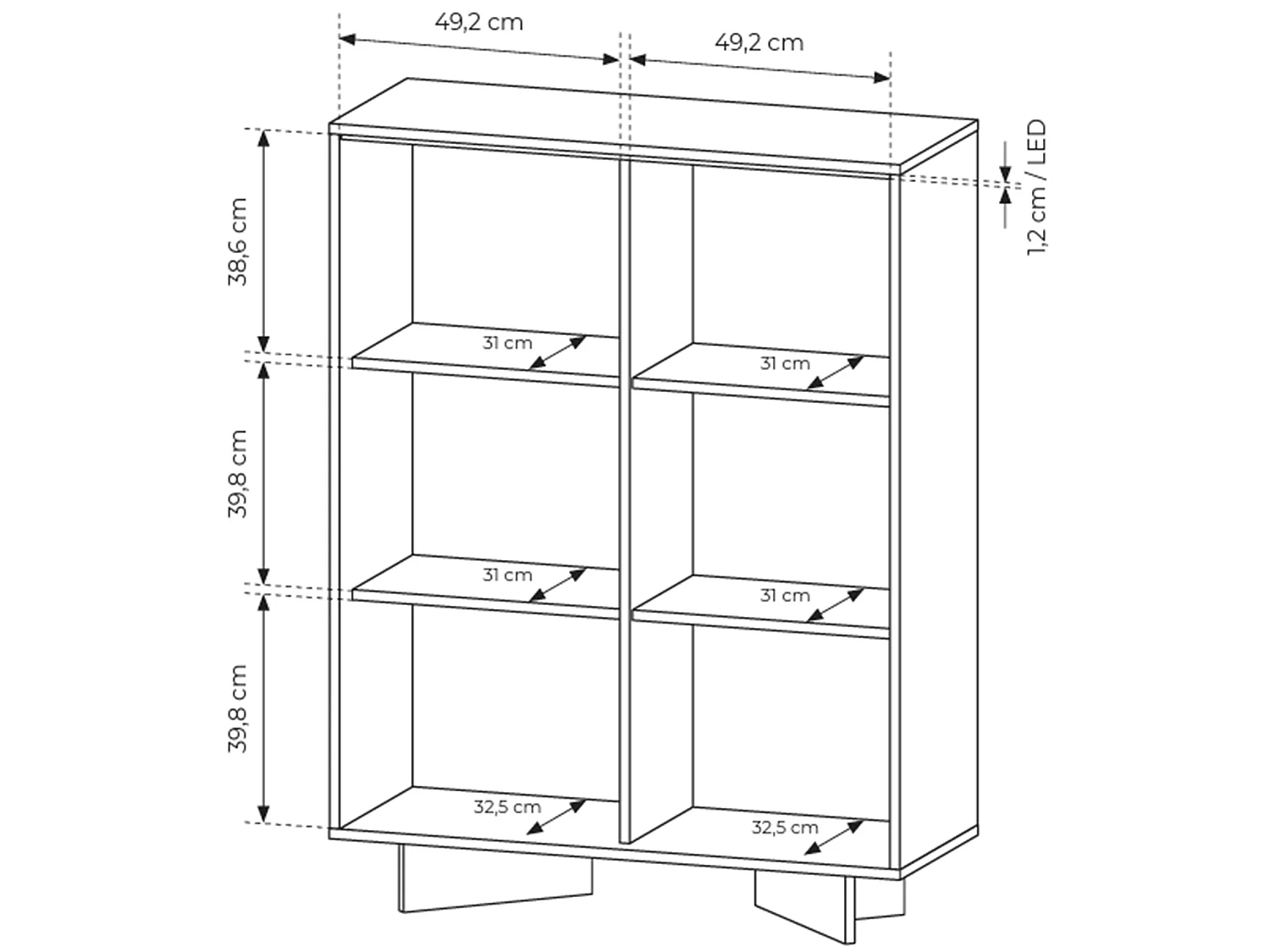 Commode - 103 cm - Chêne - Semi