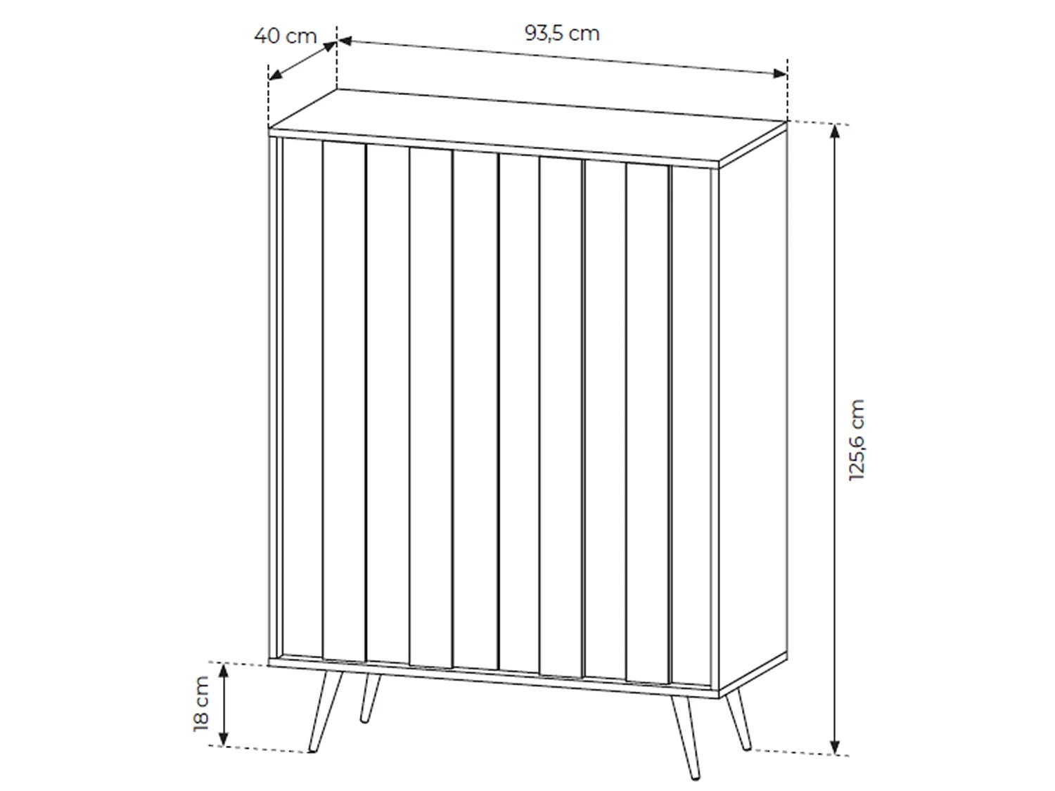 Commode - 93 cm - Chêne - Amaro