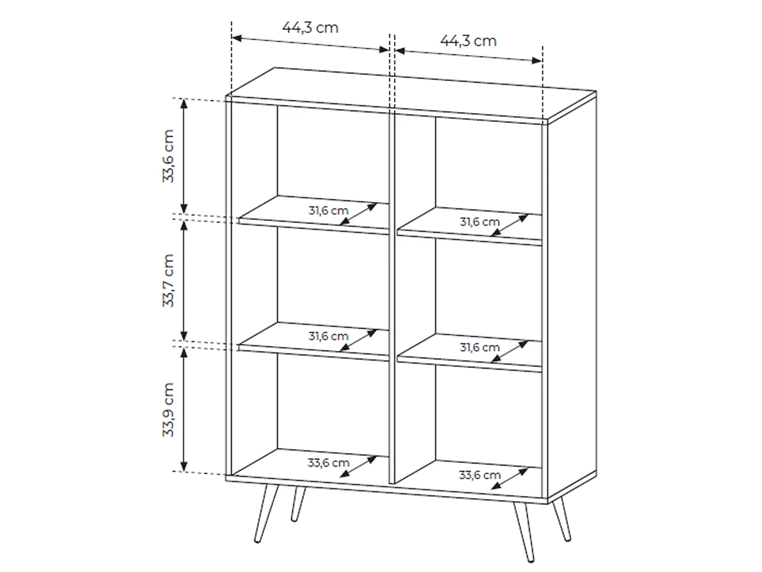 Commode - 93 cm - Chêne - Amaro