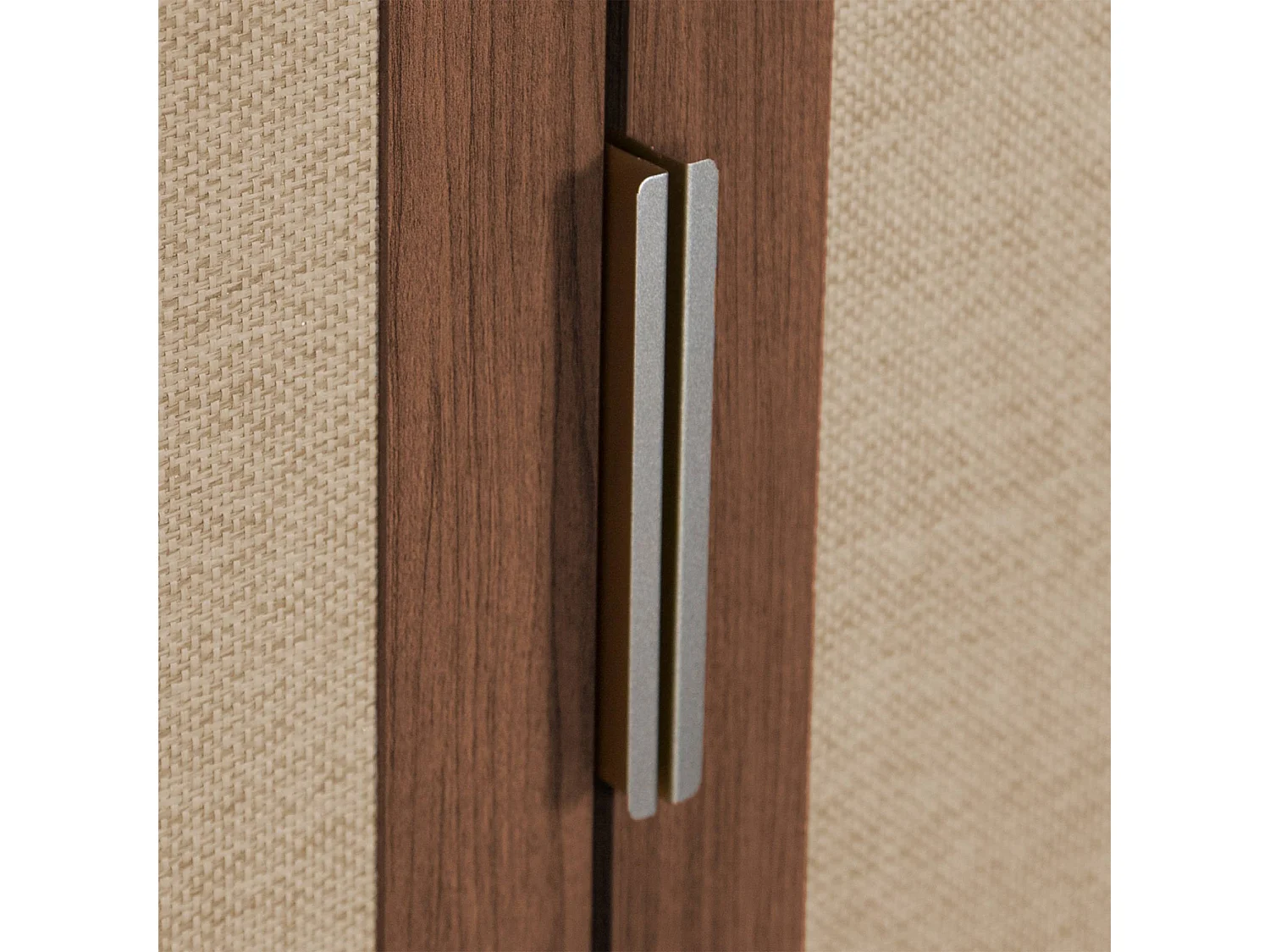 Aparador vintage de madera y rejilla decorativa con 4 puertas, 160cm