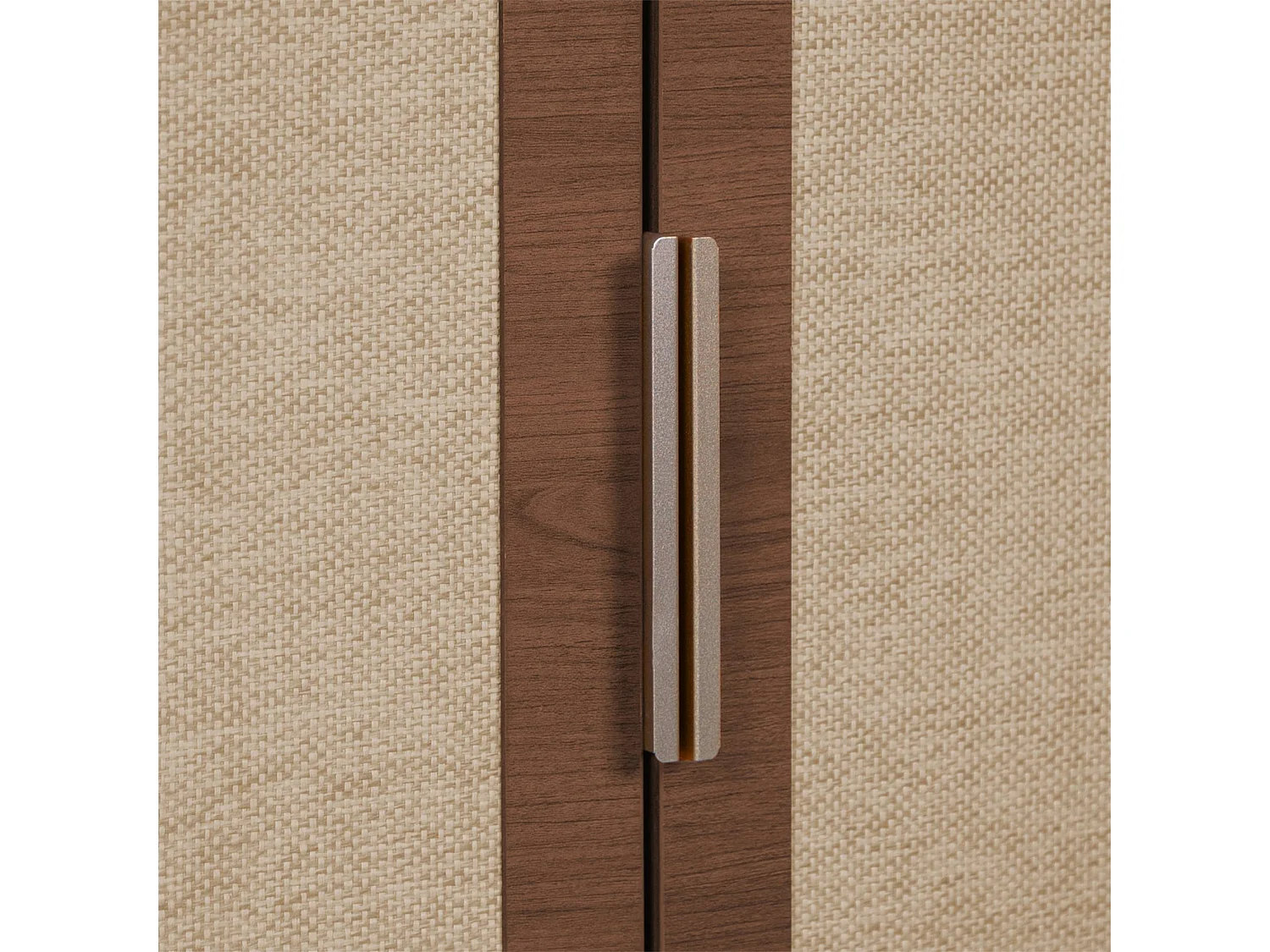 Mueble de tv vintage con decoración de madera y rejilla, 4 puertas,