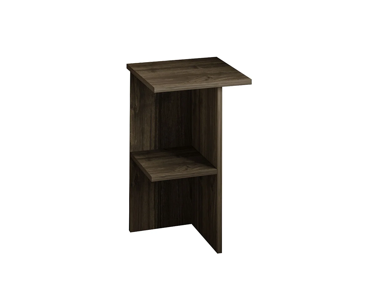 Table de chevet en bois "Leray" - 36 x 36 x 60 cm - Marron