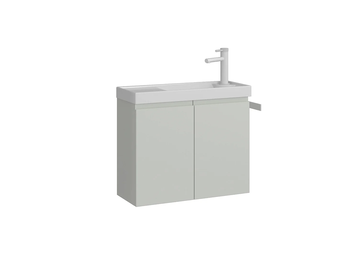 Wastafelmeubel "Ferla 60" - 60 x 22 x 50 cm - Matte Cashmere