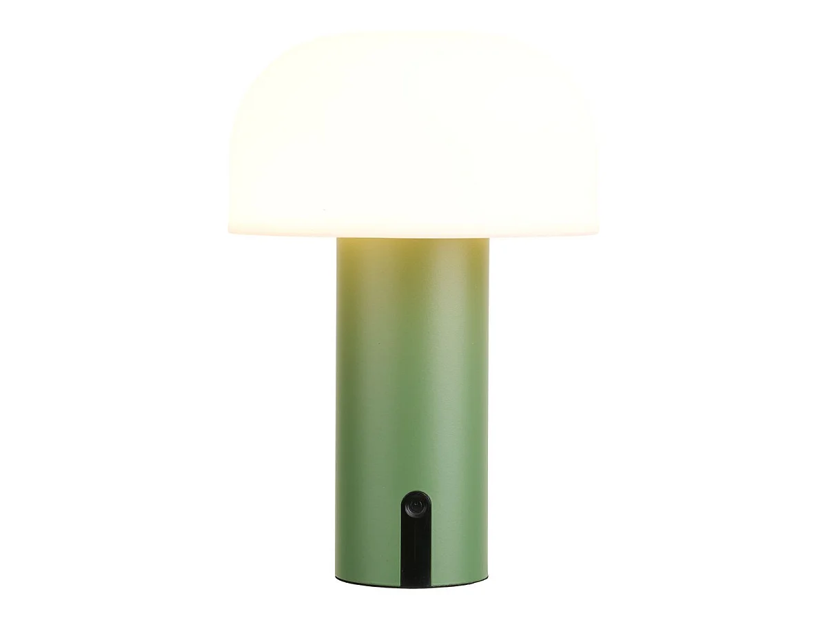 Lampe à poser extérieure rechargeable en polypropylène vert et blanc - SOLAM