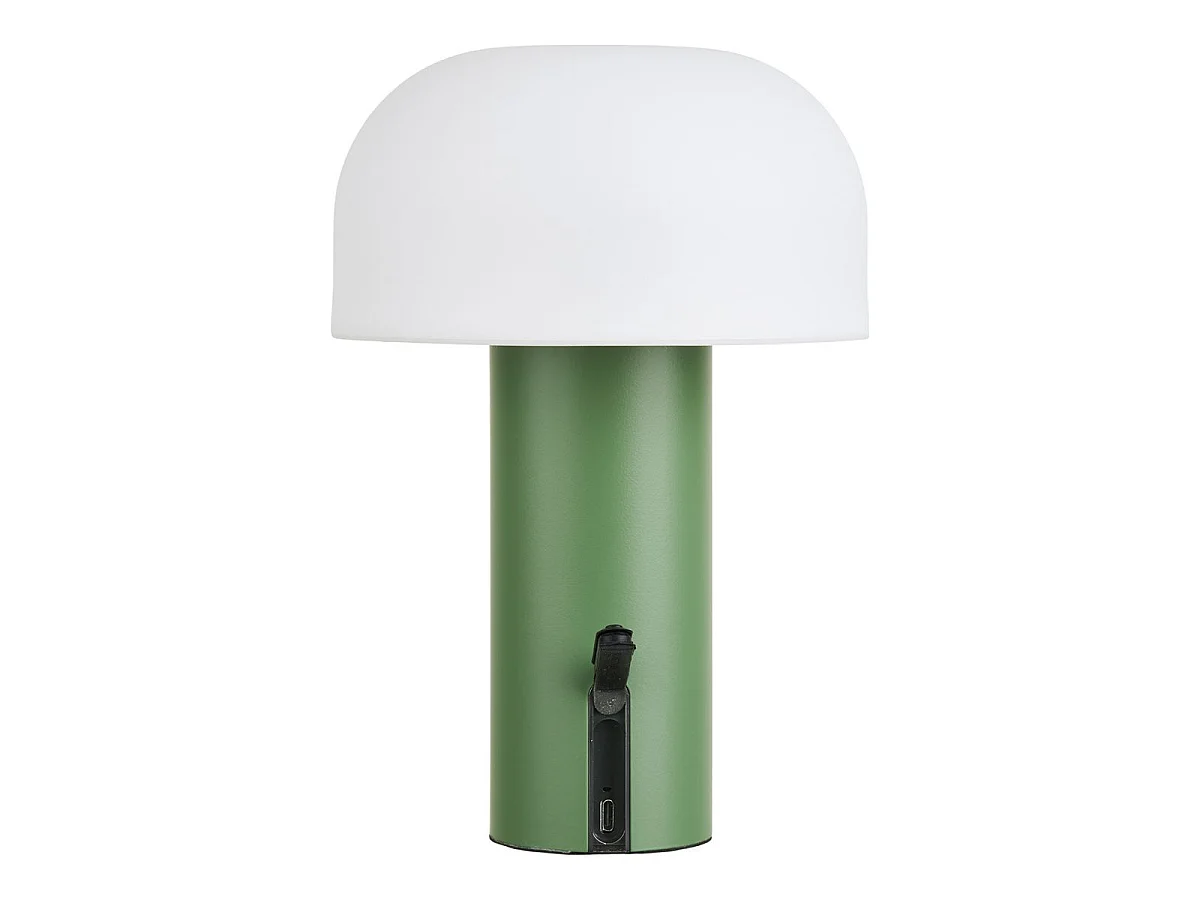 Lampe à poser extérieure rechargeable en polypropylène vert et blanc - SOLAM