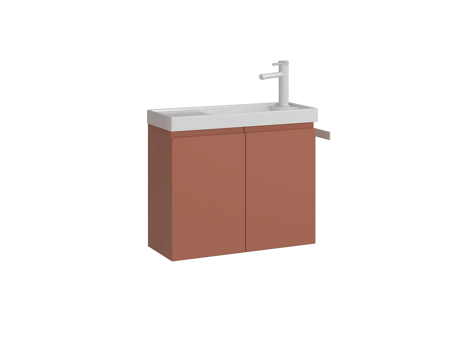 Wastafelmeubel "Ferla 60" - 60 x 22 x 50 cm - Matte Cinnamon