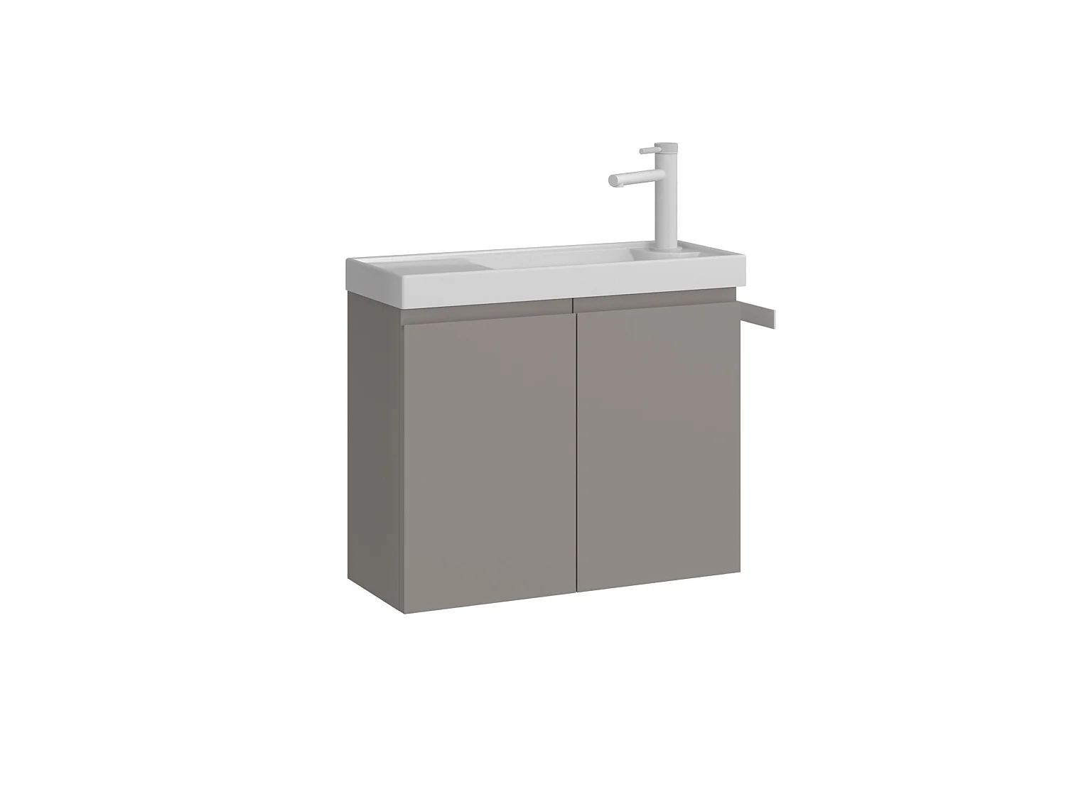 Wastafelmeubel "Ferla 60" - 60 x 22 x 50 cm - Matte Mink