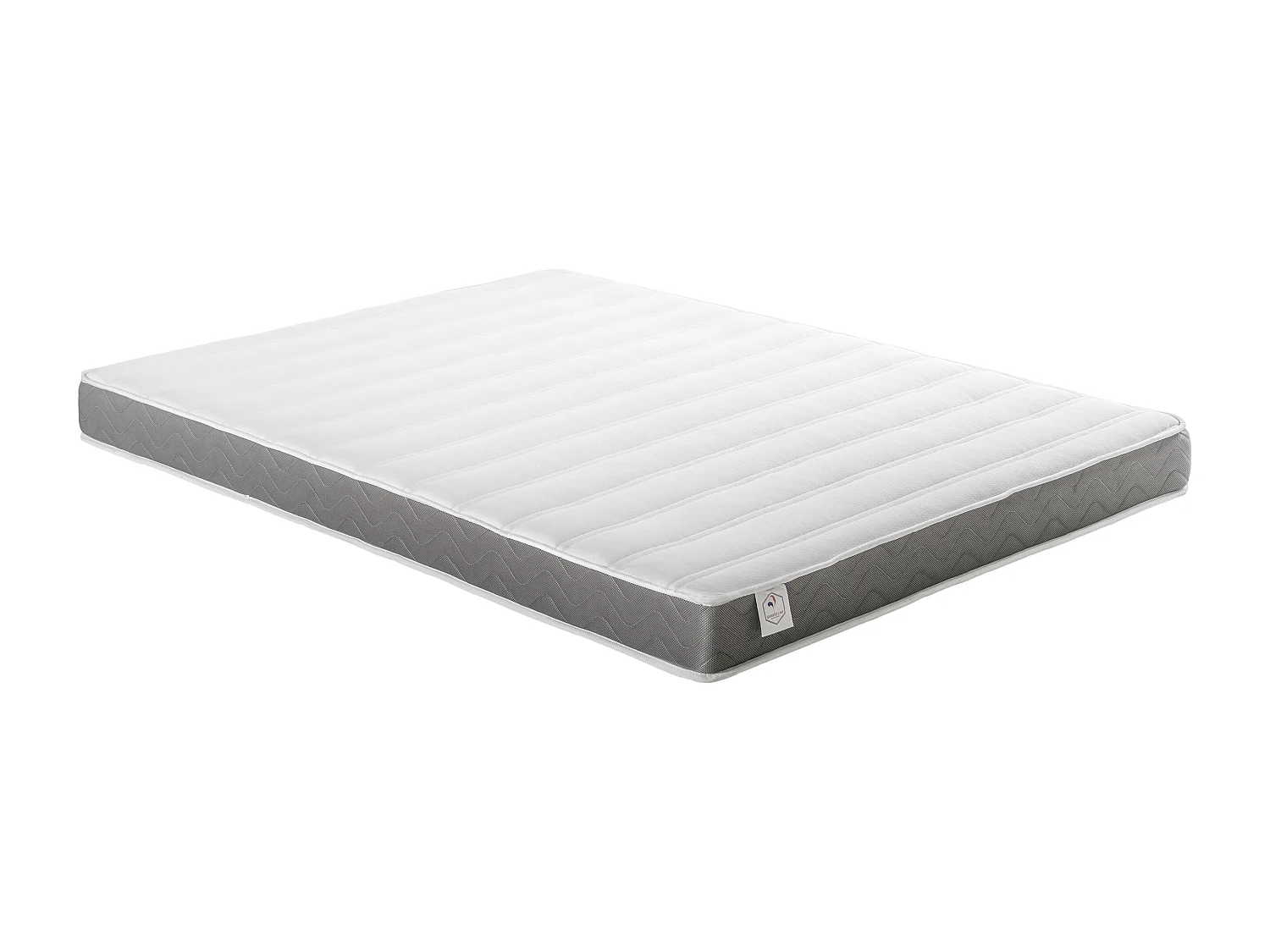 Lit escamotable 140 x 200 cm - Ouverture verticale manuelle - Avec LEDs – Beige et naturel + Matelas - RAPILI