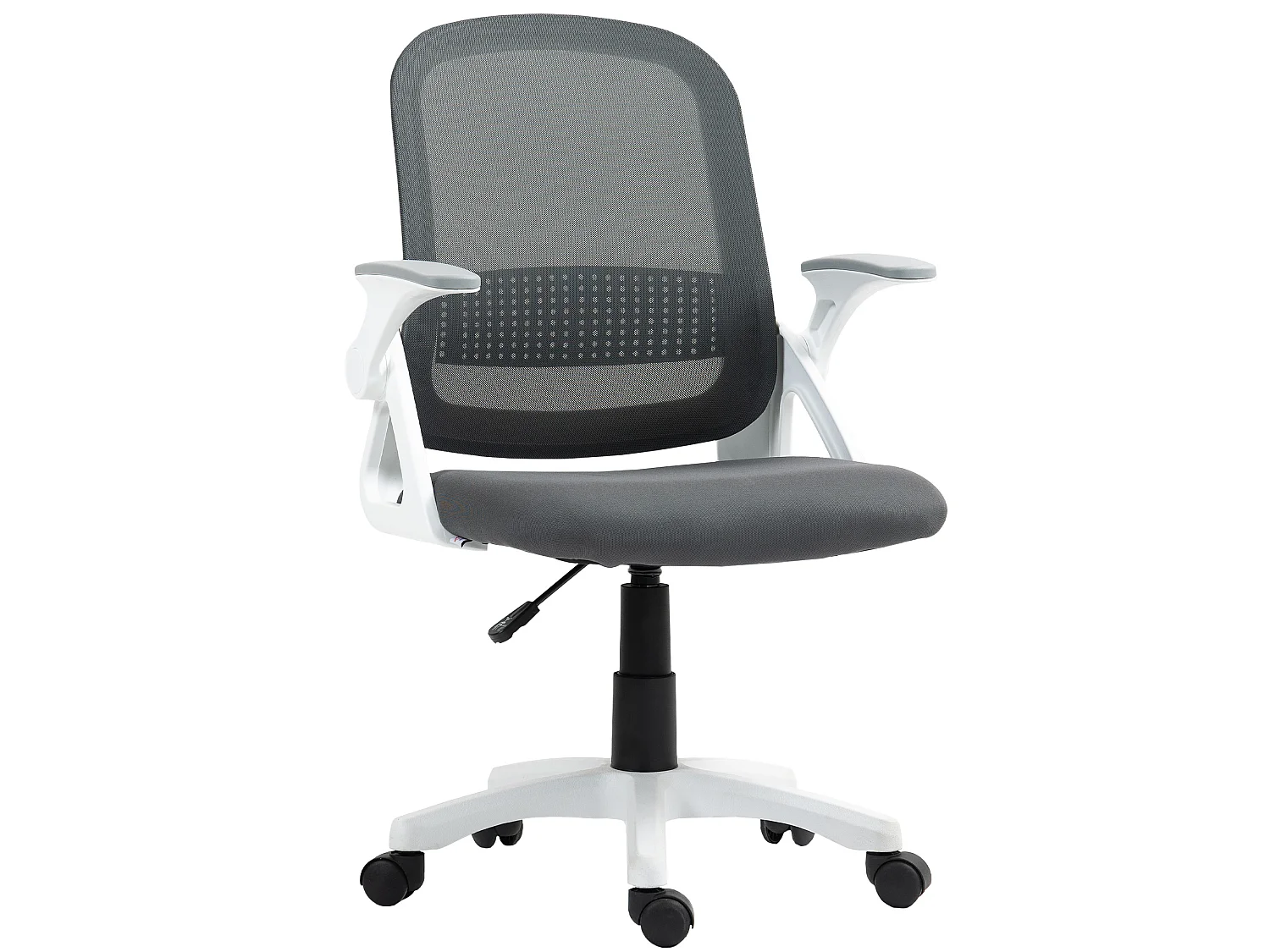 Chaise de bureau ergonomique pivotante accoudoirs relevables maille gris