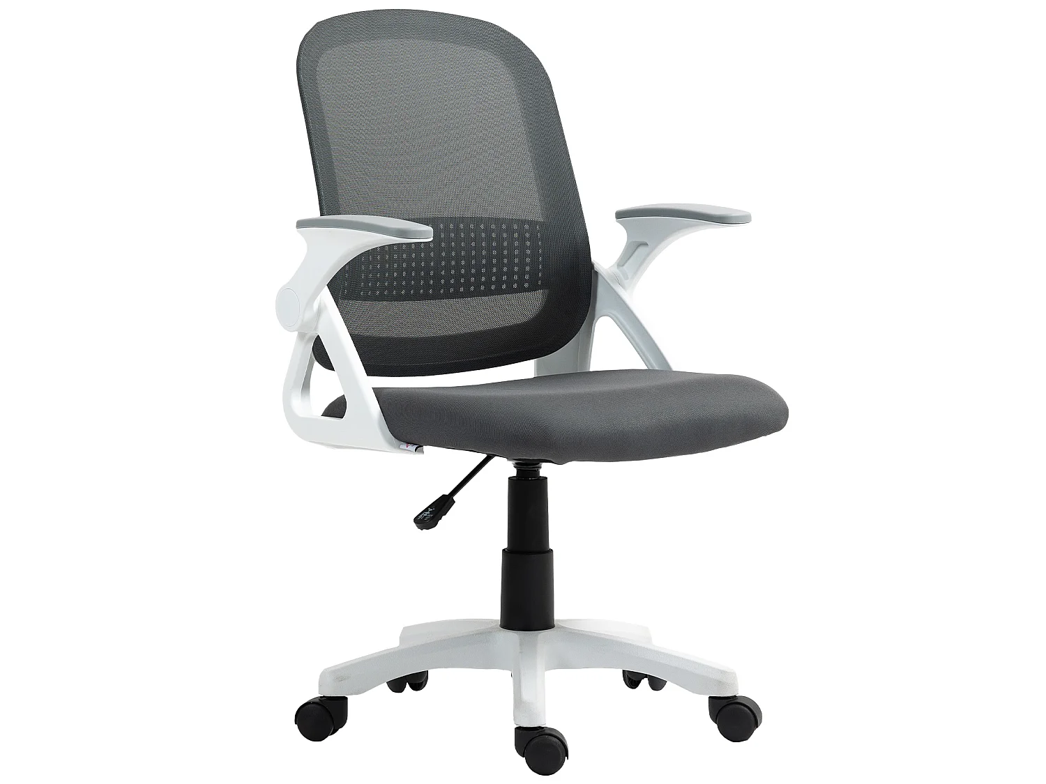 Chaise de bureau ergonomique pivotante accoudoirs relevables maille gris