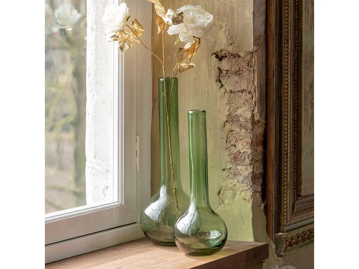 Vase Soliflore en Verre "Kyoto" 38cm Vert