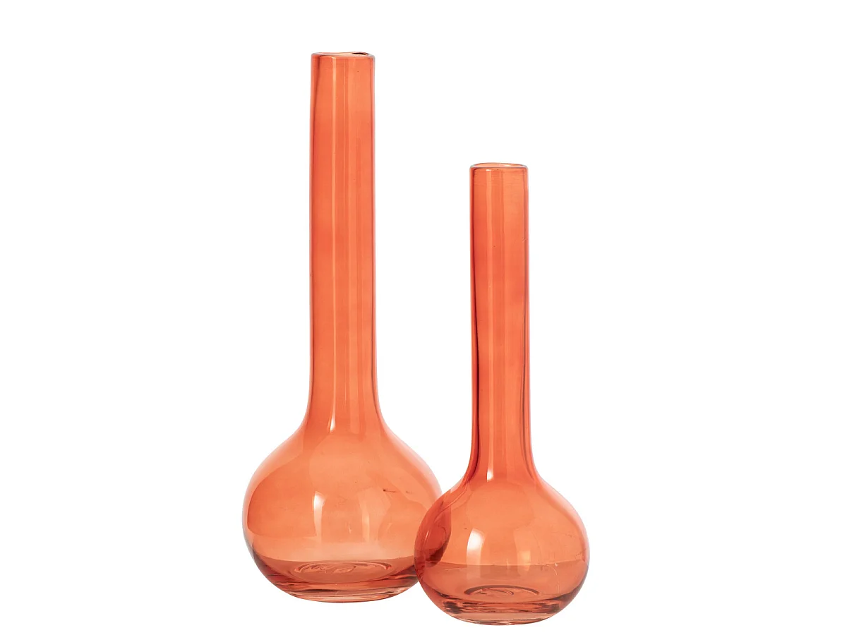 Vase Soliflore en Verre "Kyoto" 46cm Orange