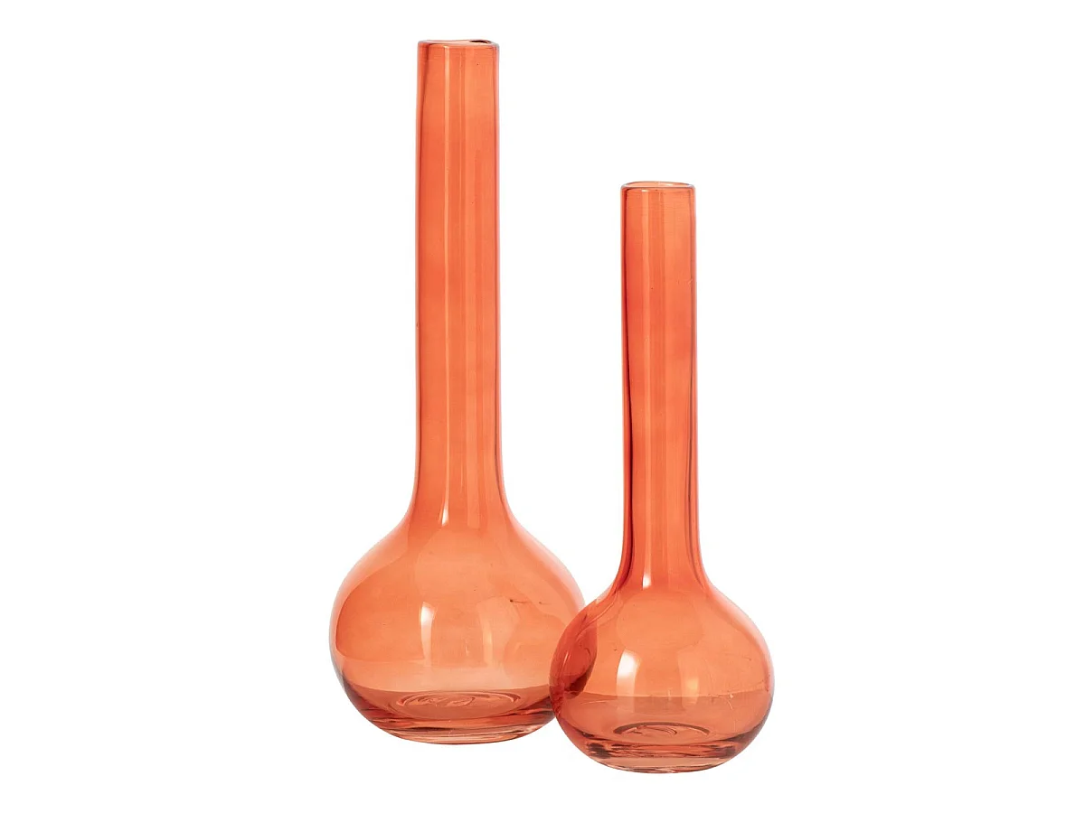 Vase Soliflore en Verre "Kyoto" 38cm Orange