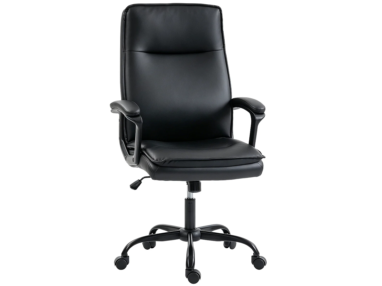 Chaise de bureau manager accoudoirs rembourrés métal synthétique noir