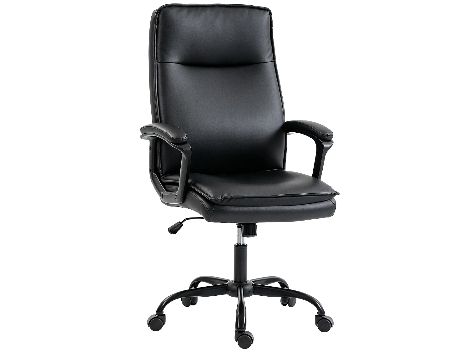 Chaise de bureau manager accoudoirs rembourrés métal synthétique noir