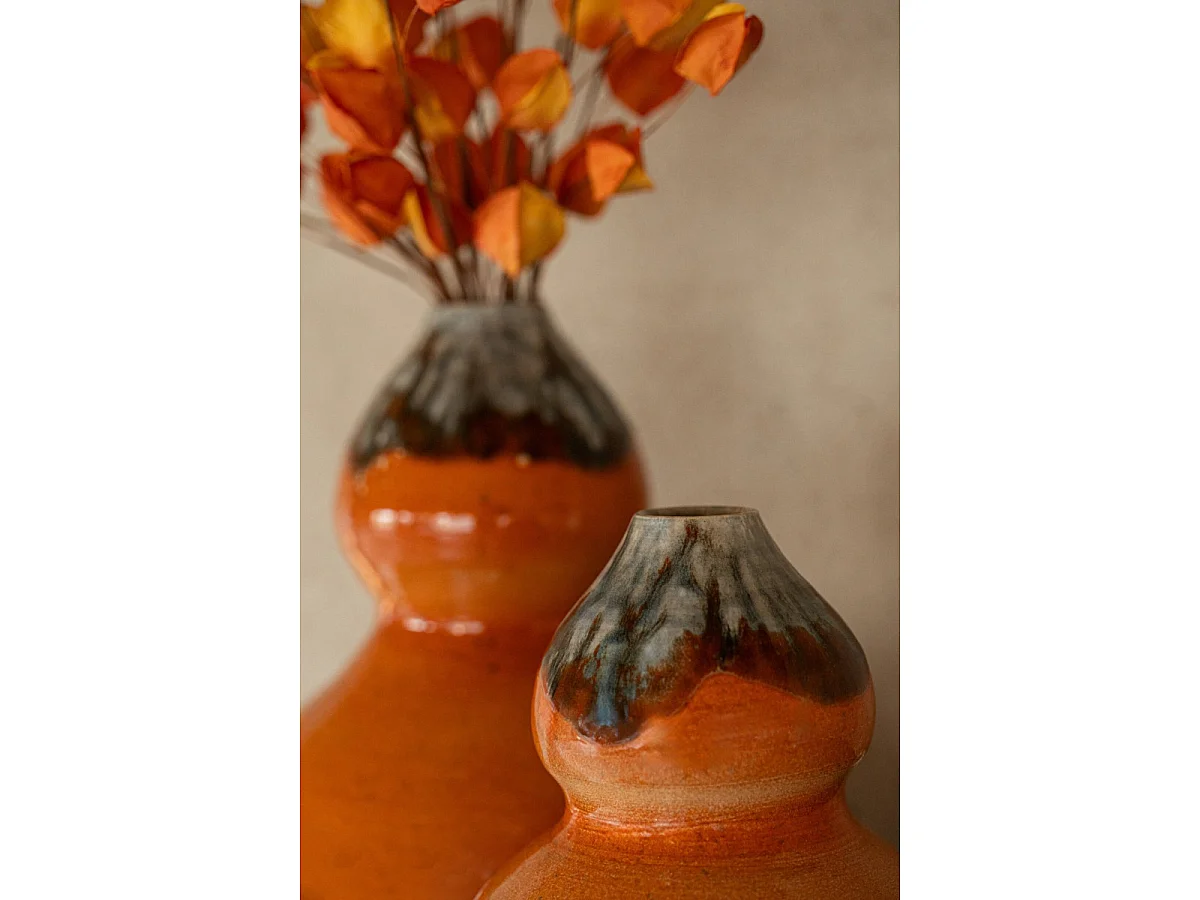 Vase Déco en Céramique "Tierra" 28cm Orange