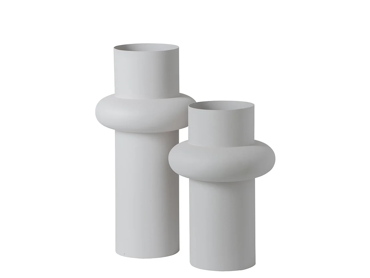 Vase Design en Métal "Halo" 47cm Blanc
