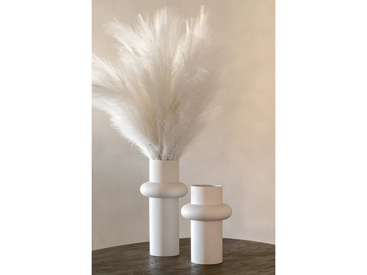 Vase Design en Métal "Halo" 47cm Blanc