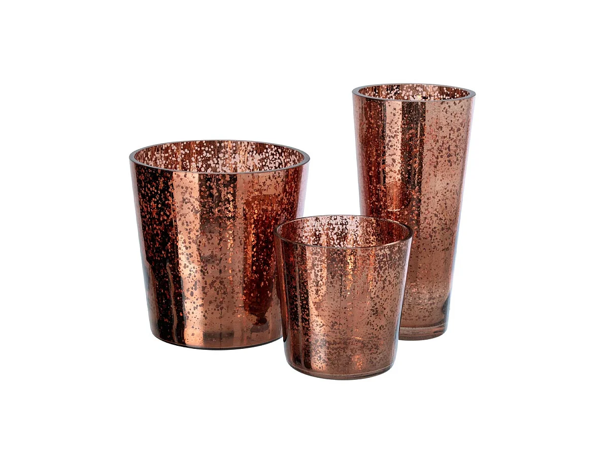 Photophore Design en Verre "Ember" 22cm Marron