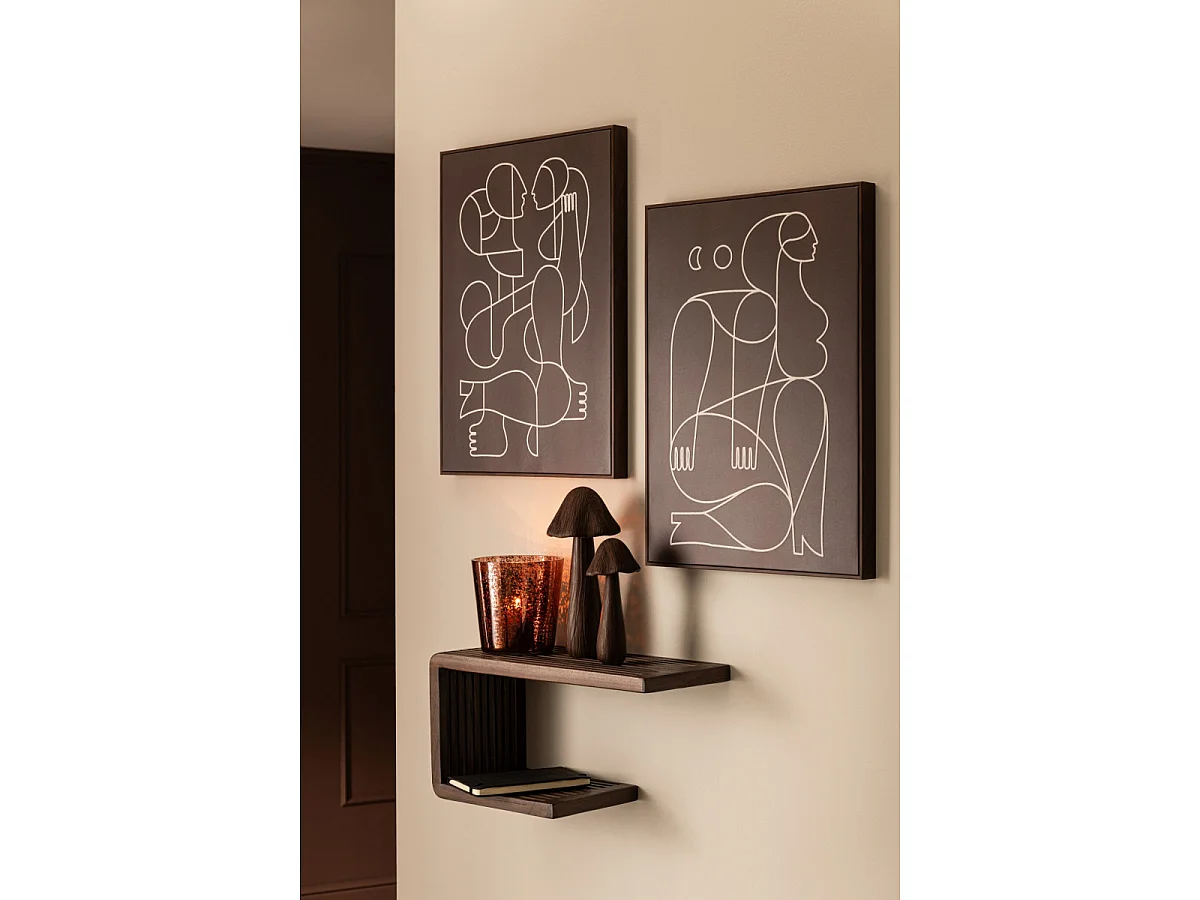 Photophore Design en Verre "Ember" 22cm Marron