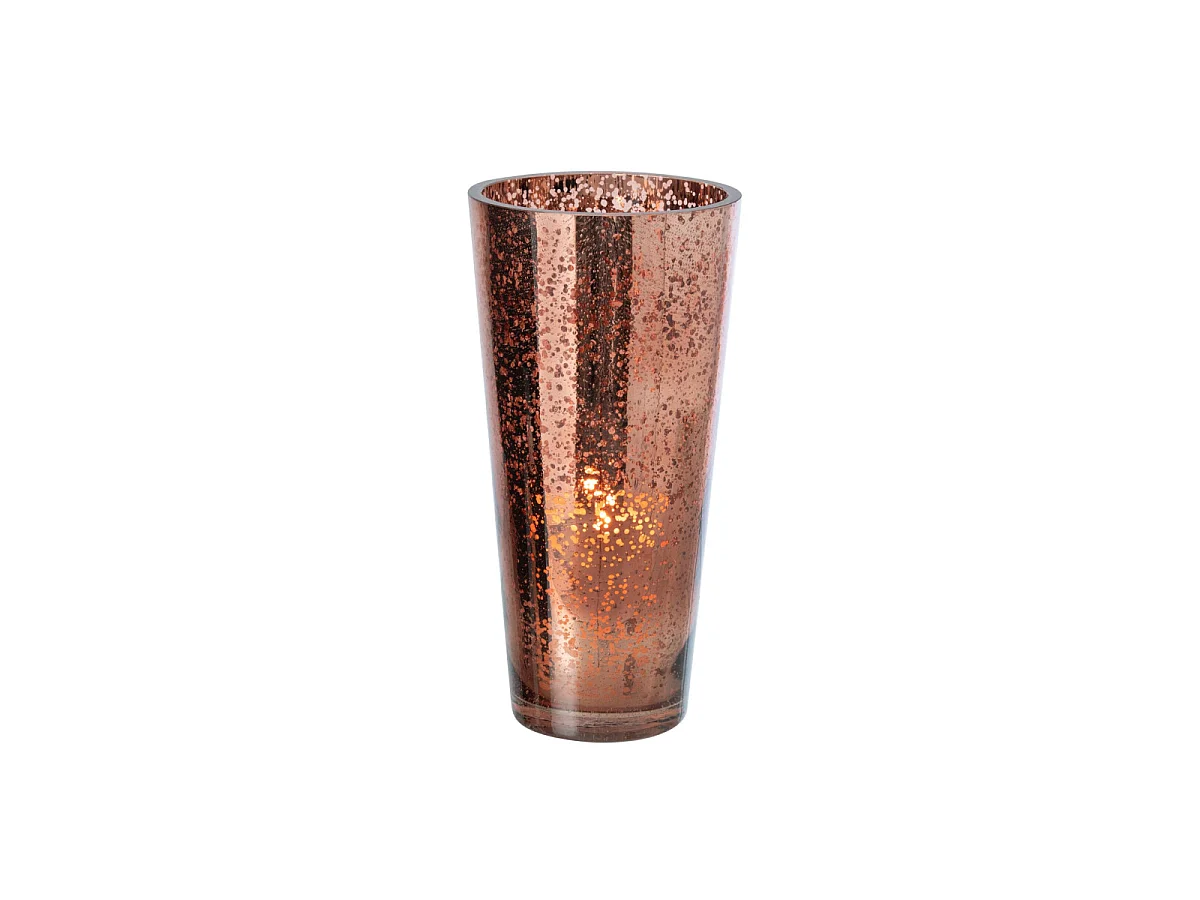 Photophore Design en Verre "Ember" 30cm Marron