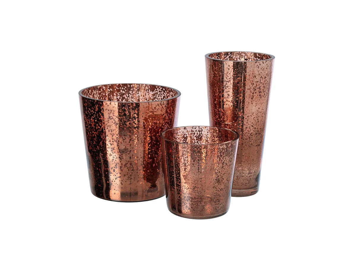 Photophore Design en Verre "Ember" 30cm Marron
