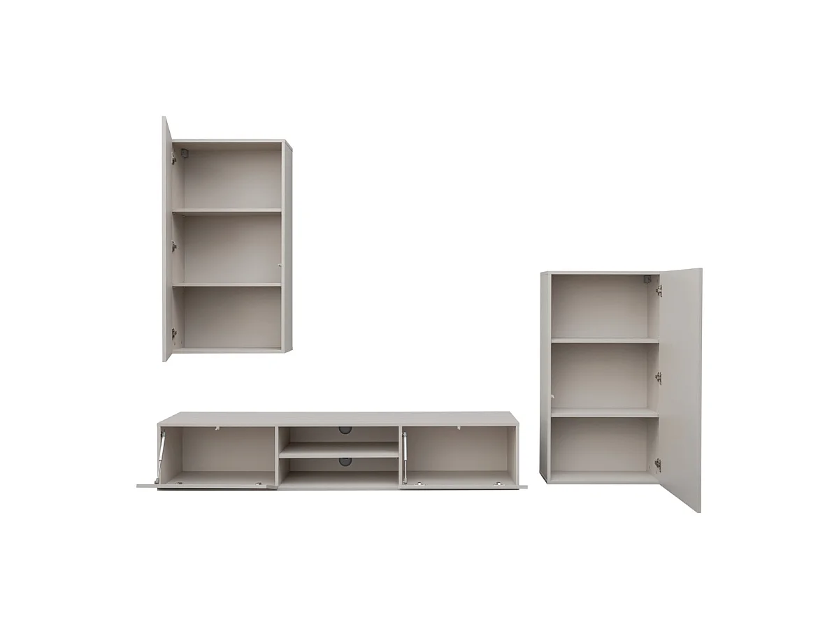 Ensemble Meuble TV 3P "Geo" 250cm Beige