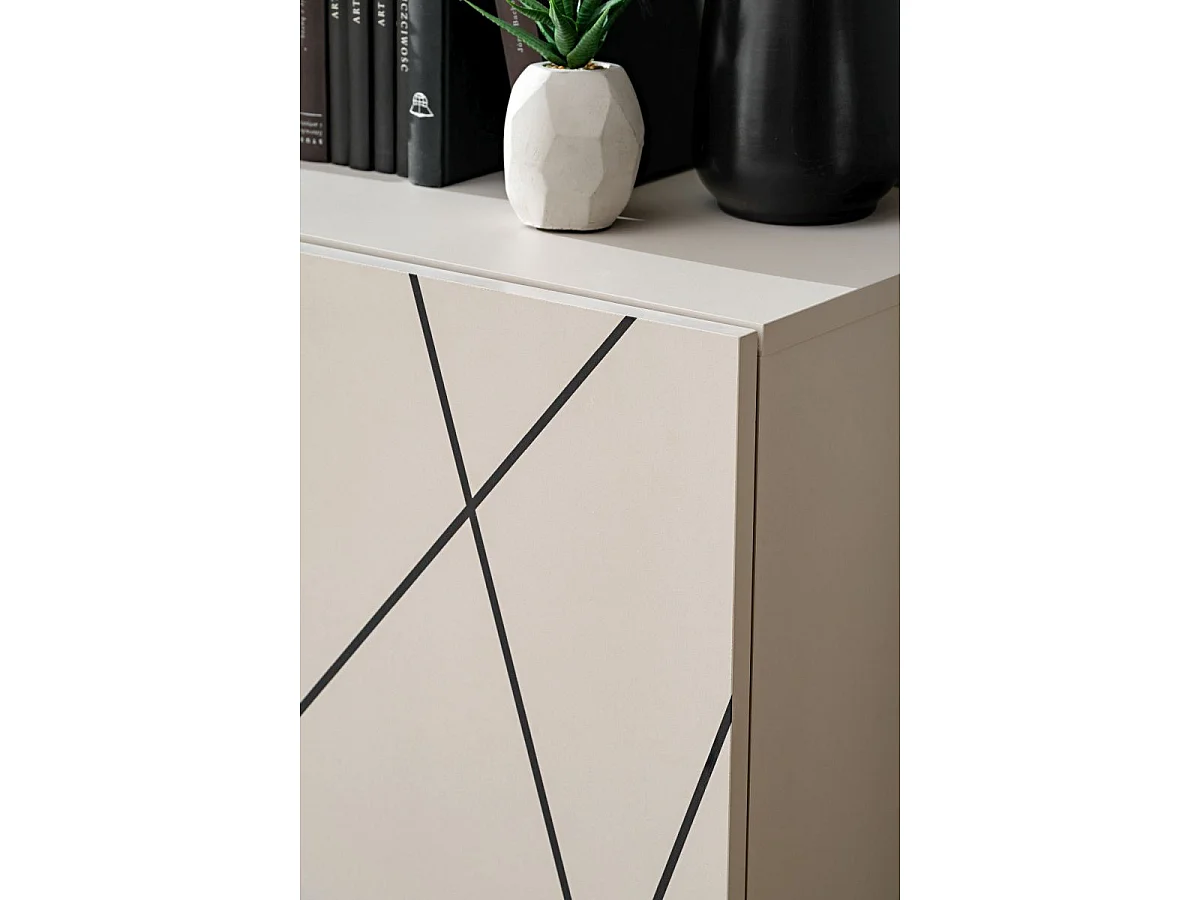 Ensemble Meuble TV 3P "Geo" 250cm Beige