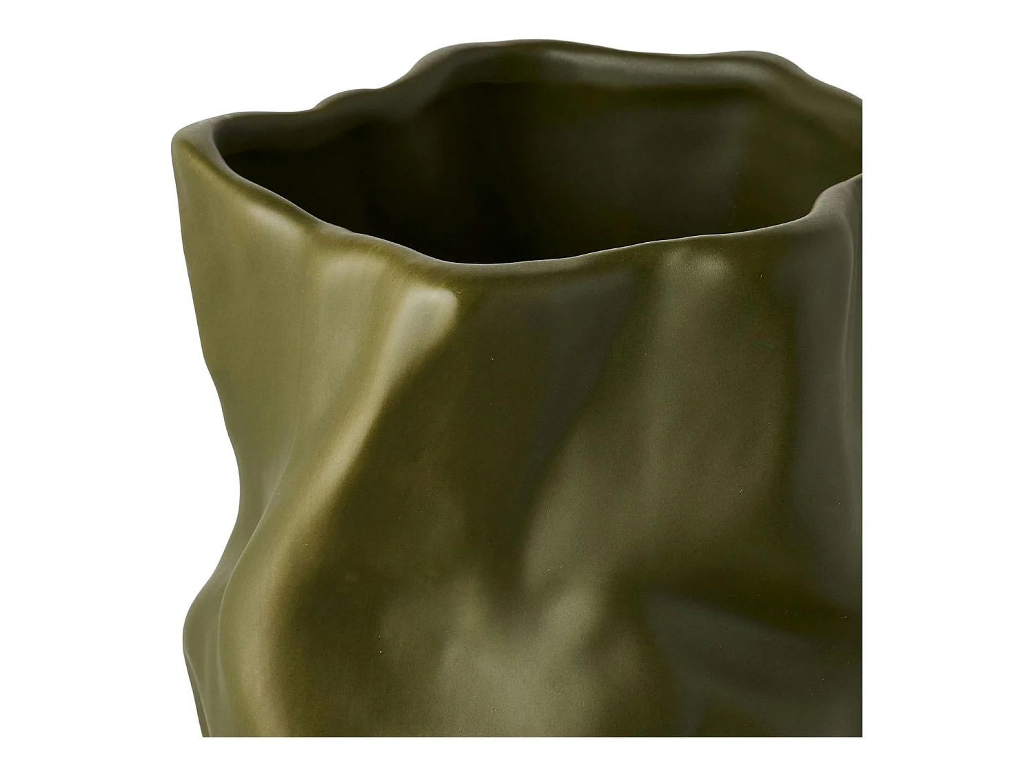 Vase design organique vert en céramique