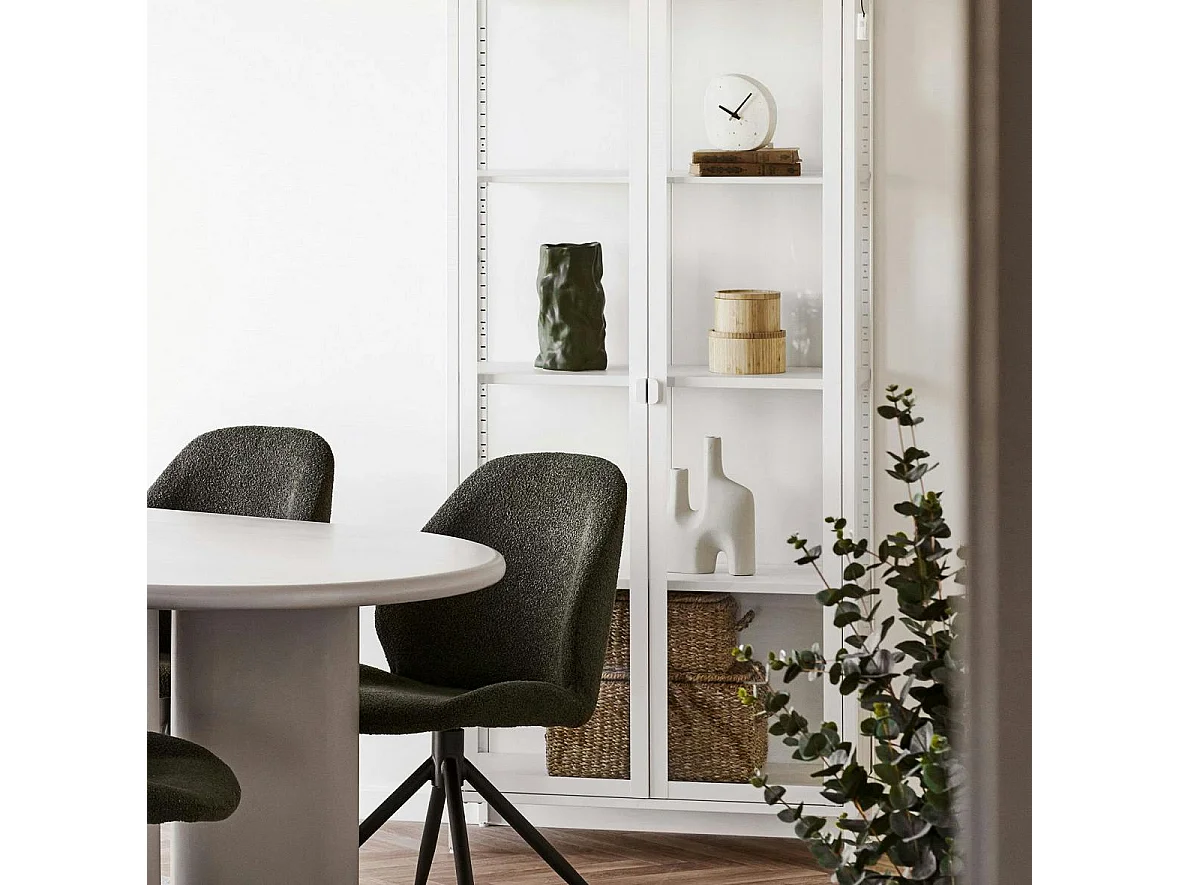 Vase design organique vert en céramique