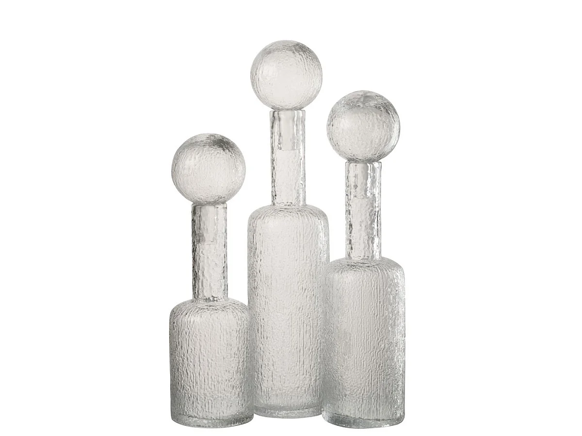 Bouteille Déco en Verre "Spiaggia" 49cm Transparent