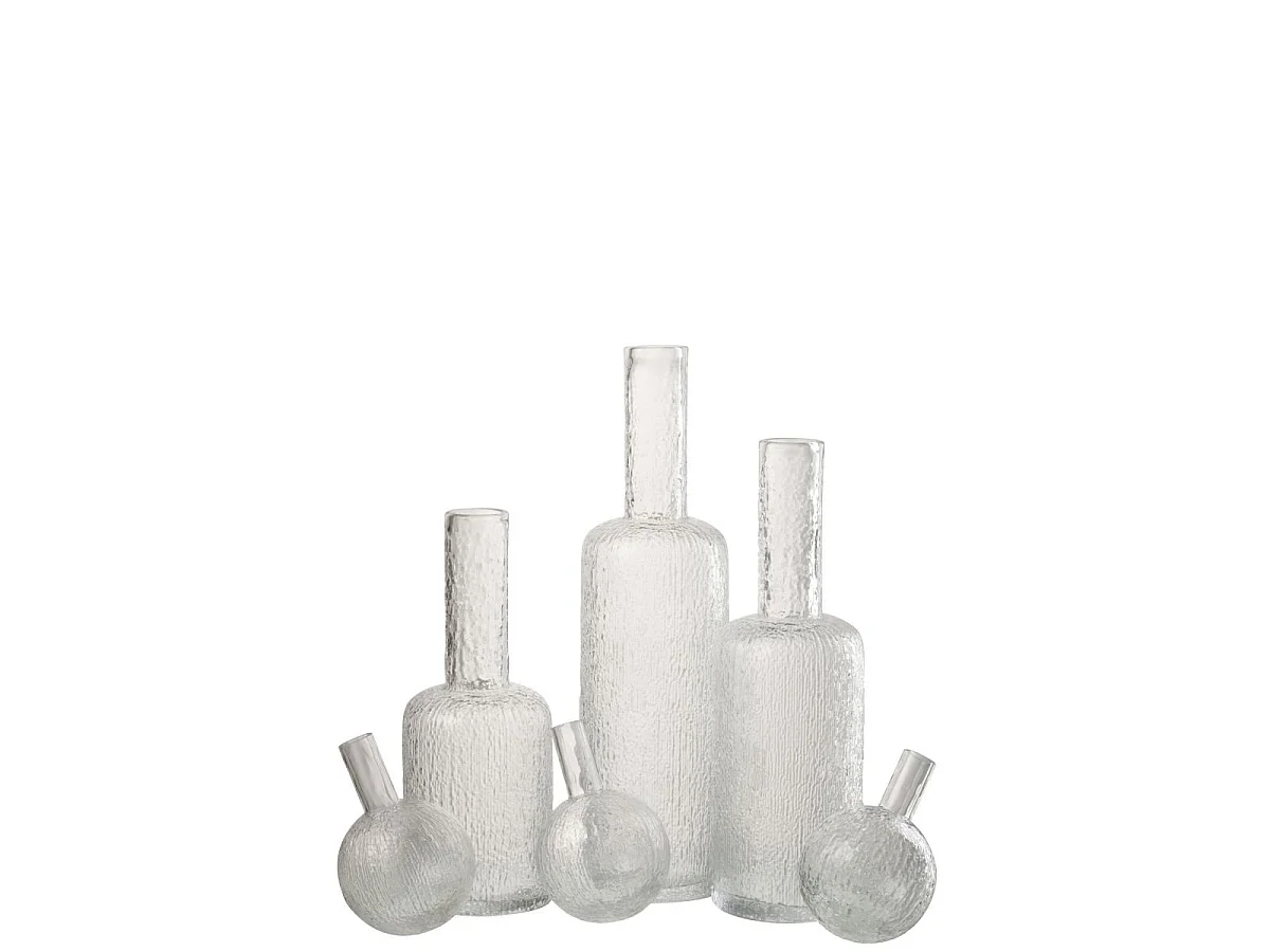 Bouteille Déco en Verre "Spiaggia" 49cm Transparent