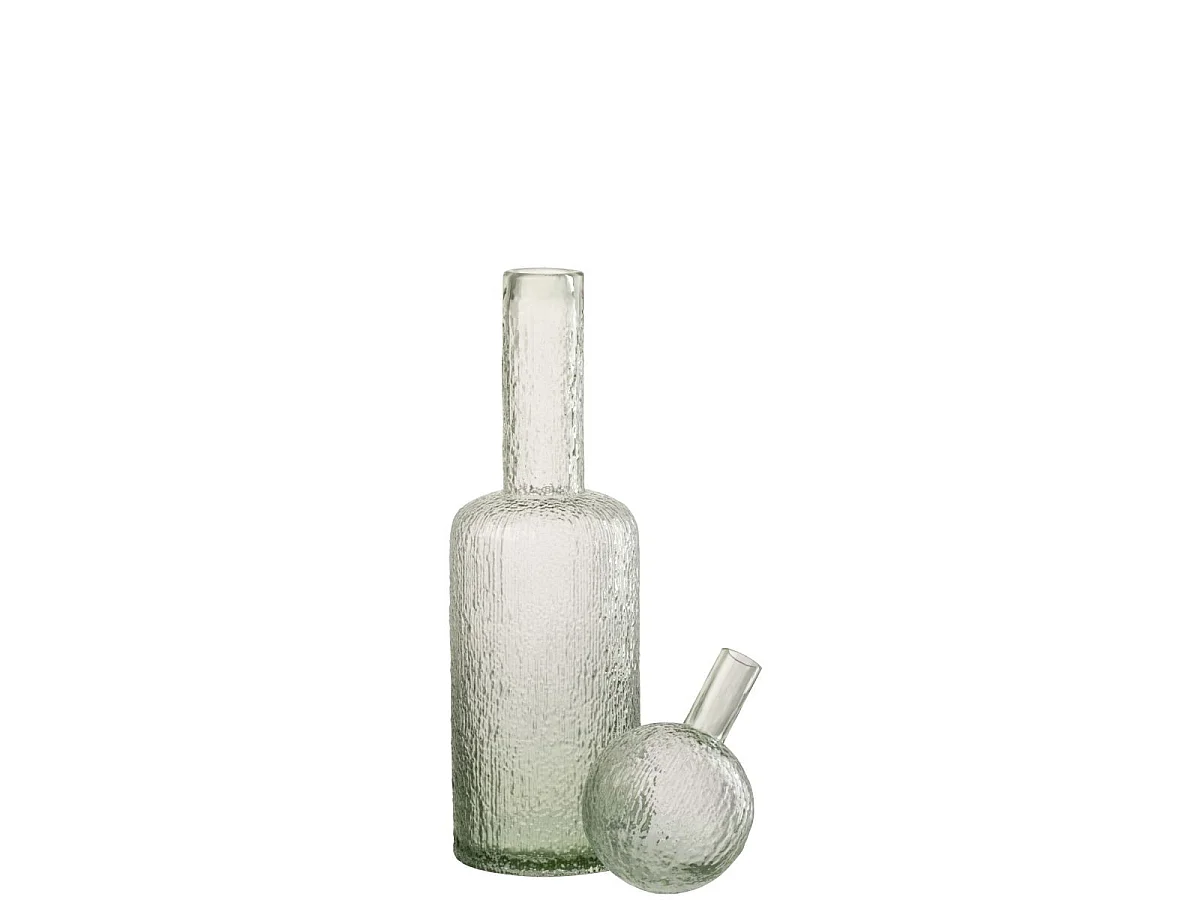 Bouteille Déco en Verre "Spiaggia" 49cm Gris Vert
