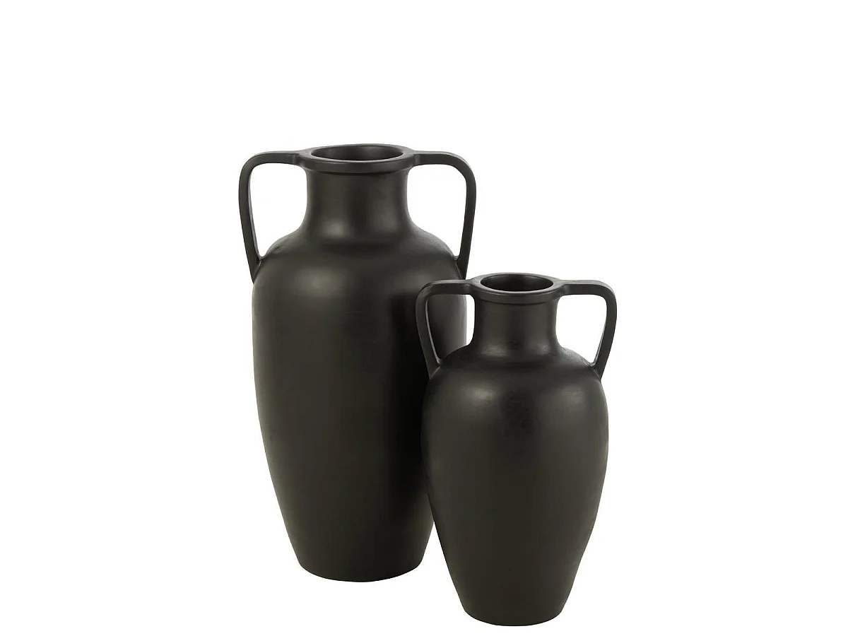 Vase avec Anses "Amphore" 66cm Noir