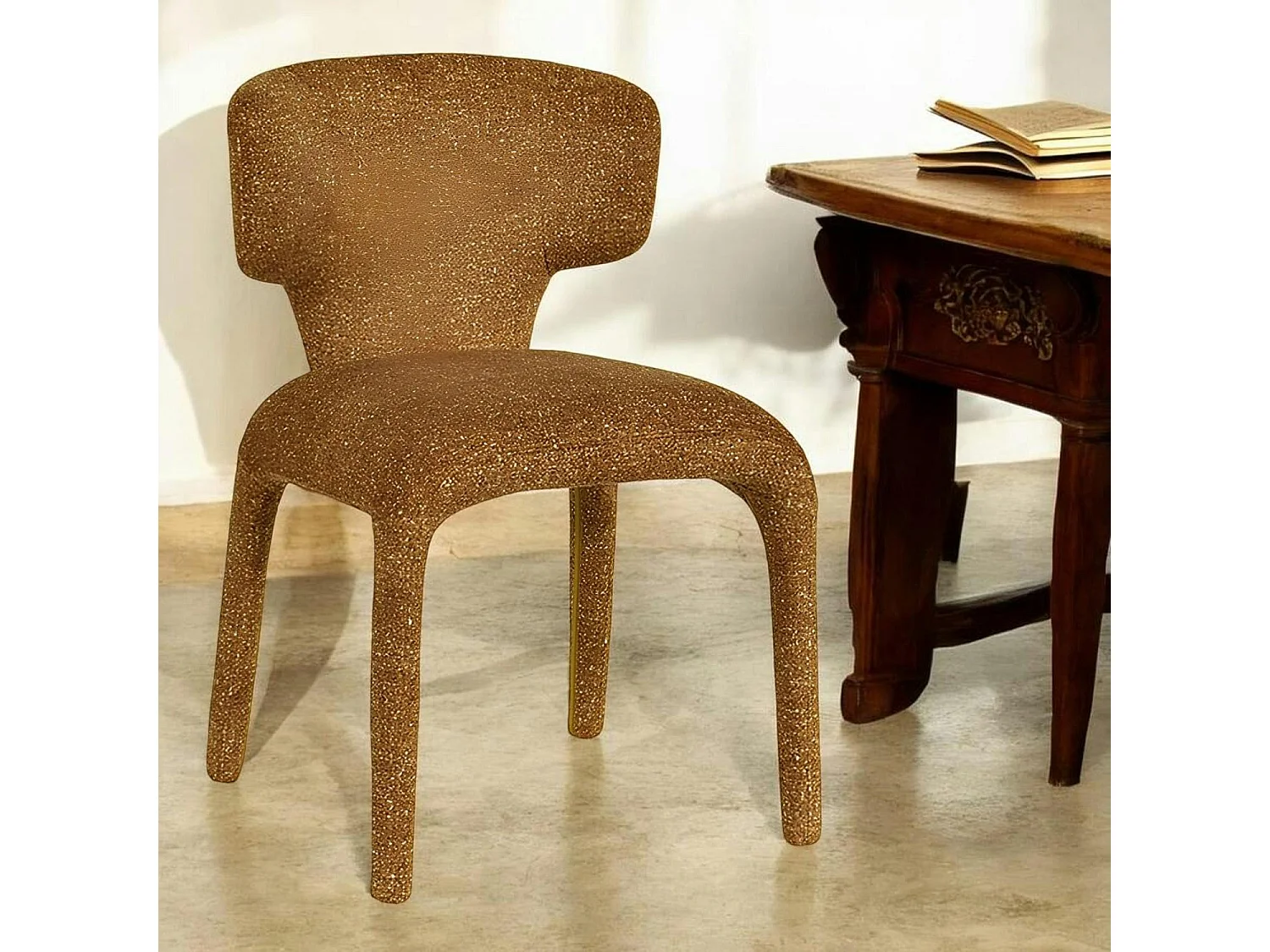 Chaise de salle à manger design moutarde (lot de 2) TULSA