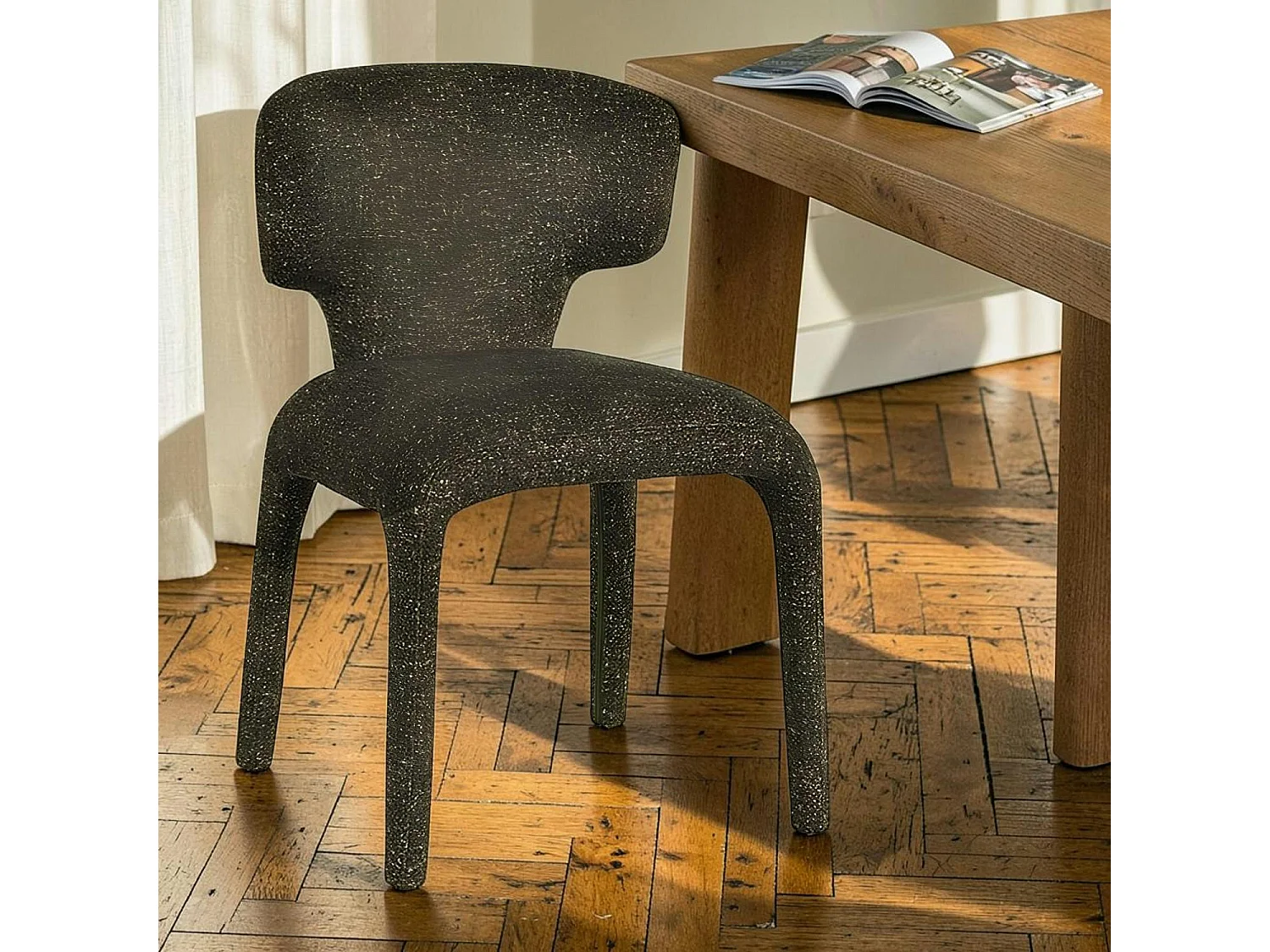Chaise de salle à manger design kaki (lot de 2) TULSA