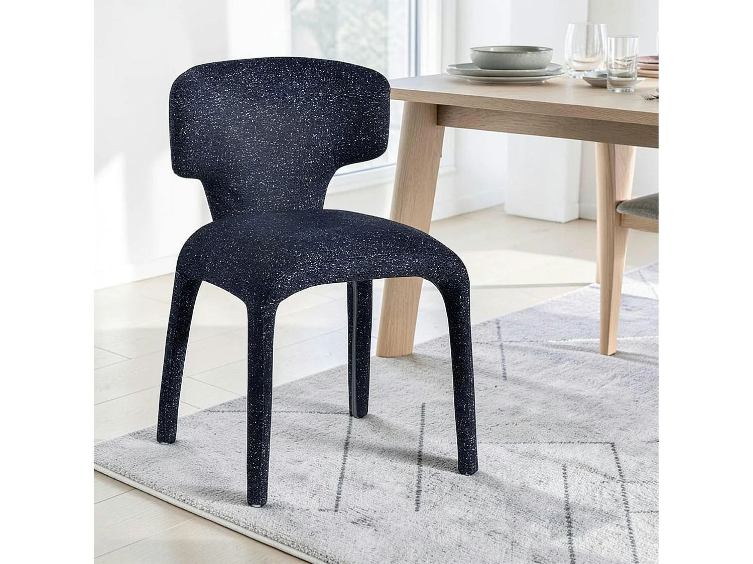 Chaise de salle à manger design bleue (lot de 2) TULSA