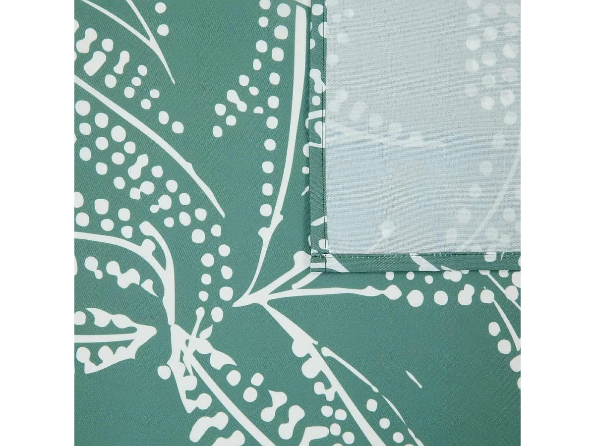 Nappe Antitache Imprimée "Tropical" 140x240cm Vert Olive