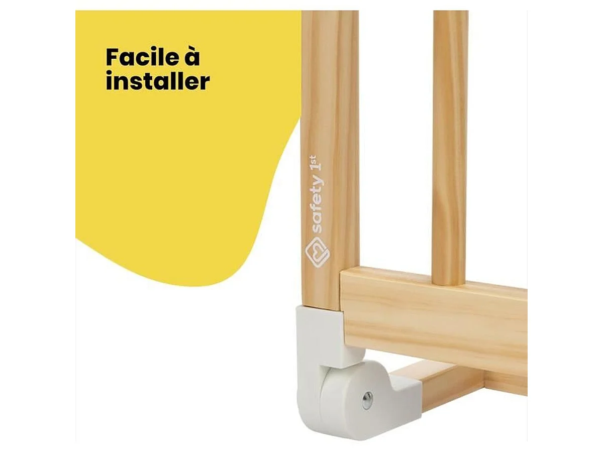 SAFETY 1ST Barrière de lit bébé en bois 110 cm - Bois naturel FSC® avec verrouillage double