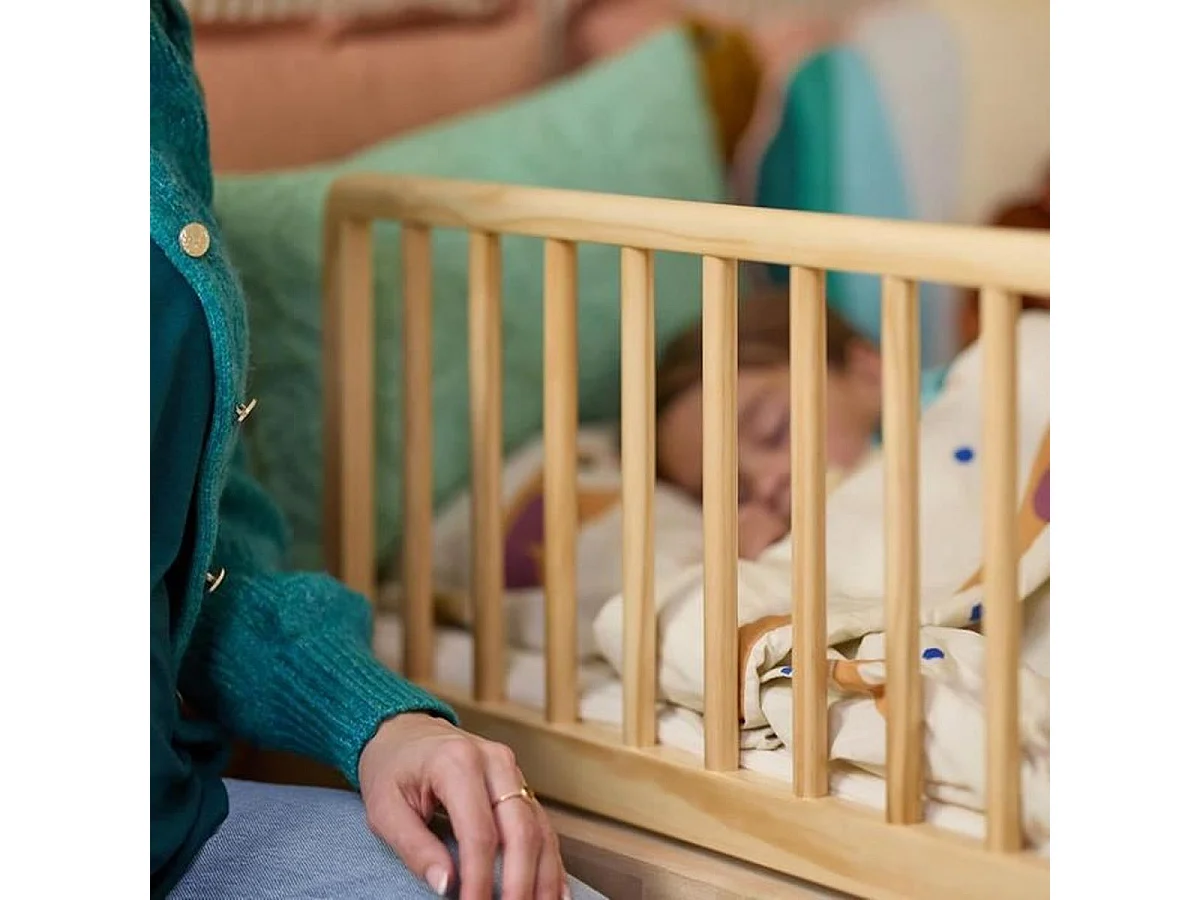 SAFETY 1ST Barrière de lit bébé en bois 110 cm - Bois naturel FSC® avec verrouillage double
